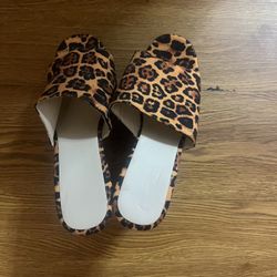 Leopard Wedge Heels 