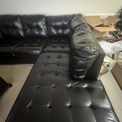 L Sofa Faux Leather 