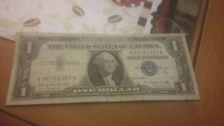 Silver dollar certificate series 1957B 50$ obo