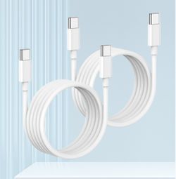 USB C To USB C Charging Cable 3ft 60W 2Pack, Type C To Type C Fast Charger Cord Compatible For IPhone / MacBook / iPad / Samsung Galaxy/Pixel And More