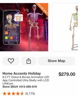 FT. GRAVE & BONES ANIMATED LED ZOMBIE BARBER HALLOWEEN PROP DECOR LIFE SIZE