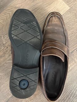 ECCO Brown Leather Penny Loafers