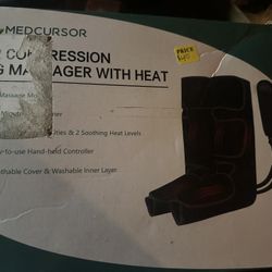 Leg massager with heat