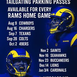Rams pink zone tailgating parking pass