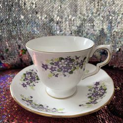 Queen Anne Cup And Saucer  Bone China 