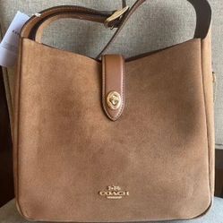 Coach Hadley Convertible Crossbody Bag Suede Brown CW004