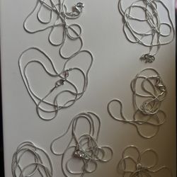 925 Silver 1mm Snake Chains 