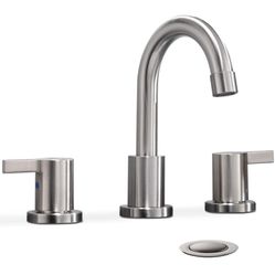 Phiestina 2 Handle 3 Hole  Brushed Nickel 