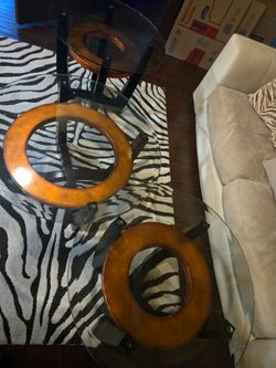 3 piece center and end tables!