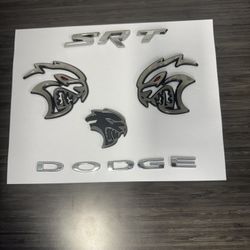 SRT Hellcat Badges Decal Emblems Dodge Challenger Redeye