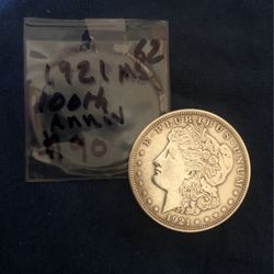 1921 Morgan, Dollar  100th Anniversary MS62