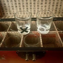Chinese Tic-Tac-Toe Shot Glasses & Case