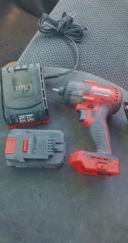 Bauer Brushless Cordless Impact Wrench with Batteries and Charger