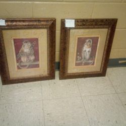 Two Matching Monkey Pictures For Sale.