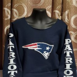 Patriots Off The Shoulder Sweatshirt