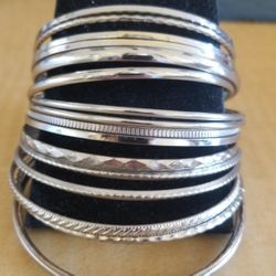 Assorted Steel Bangle Bracelets 