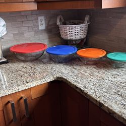 Glass bowls set Pyrex