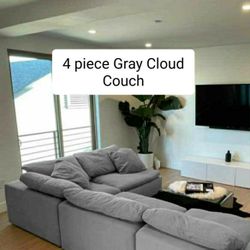 Gray Cloud Dupe Modular Sectional Couch Sofa 