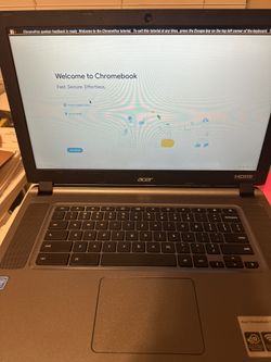 EXCELLENT UNLOCKED ACER CHROMEBOOK  15 (NO CHARGER) BATTERY IS GOOD