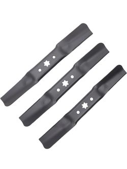 3 Medium Lift Blade Set Compatible with 54 Inch Cut Deck MTD/Cub Cadet/Troy Bilt/Craftsman