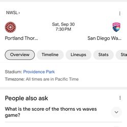 Portland Thorns Vs San Diego Wave 