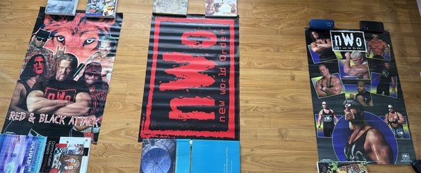 WWF & WCW Wrestling Posters: Steve Austin, nWo, Bret Hart, Goldberg