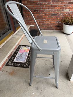 2 ￼metal counter height, chairs