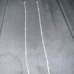 2 Tennis Bracelets – 14K White Gold w/ Diamonds – 8” Each 