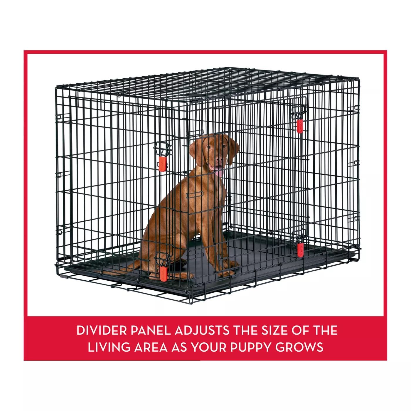 KONG Ultra strong Double Door Wire Dog Crate With Divider Panel