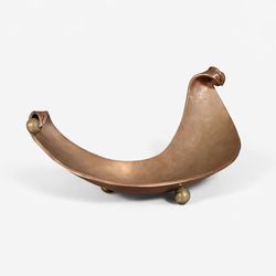 Mid-Century Mexican Modernist Footed Copper Tray by Los Castillos, c.1960's - Delivery Available