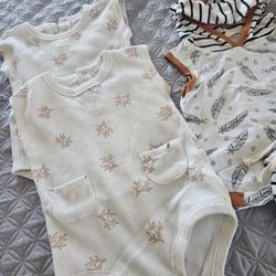 2 Baby Tops And One 2pc Outfit. Great Condition 18 Mo To 24 Mo