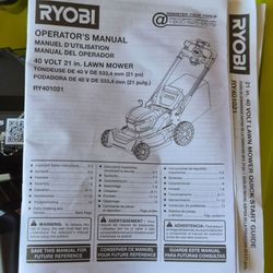 New Ryobi 21 Inch Self Propelled Cordless 40 Volt Brushless Lawn Mower  & Mulcher New 6ah Battery & Charger  with Bag