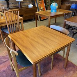 Danish Teak Square Dining Table 