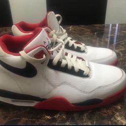 Nike Flight Legacy White/Black-University Red Sneakers BQ4212-100 Men's Size 9