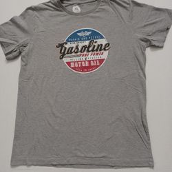 NWOT Tee Time Gasoline Motor Oil Print Mens Shirt 