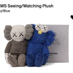 KAWS Seeing/Watching Plush Grey/Blue