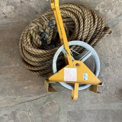 #1 Roofmaster Roofing Ladder Long Handle Hoisting Wheel With Rope 