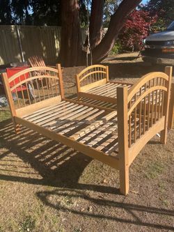 2 Twin Wooden Bed Frame ( 49 for each or $ 90 for both
