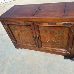 Antique Flip Top Served Sideboard Buffet credenza