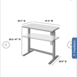 47” Adjustable height desk