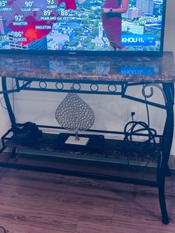 Metal and Marble Console Table