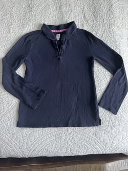 Girls Polo GAP Kids Navy Blue Long Sleeve 10