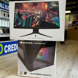 iBuyPower Gaming Pc With Alienware Gaming Monitor ;Take It Home In Payments/ llévalo a casa en pagos 