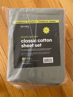 NEW Dormify Twin/Twin XL Jersey Sheet Set – Super Soft Dorm Bedding
