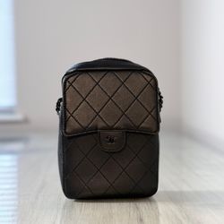 Chanel So Black O-Phone Holder w/ Chain