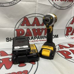 DeWALT DCF885B 20VMAX Lithium Ion 1/4" Cordless Impact Drill Driver w/2 Batteries 11060813