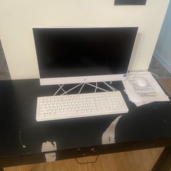 Desktop Computer And Desk
