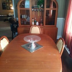 Scandinavian Dining table And China Chest