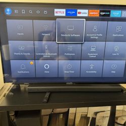 Insignia 4K Smart TV + Soundbar w/ Subwoofer + TV Stand – Complete Home Theater Setup