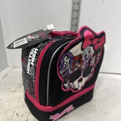 Monster High Ghoulishly Girls Canvas Insulated Lunch Bag 4 pieces in stock #P